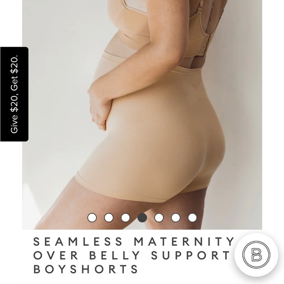 Blanqi: everyday seamless maternity over the belly support boy shorts. - Picture 4 of 10